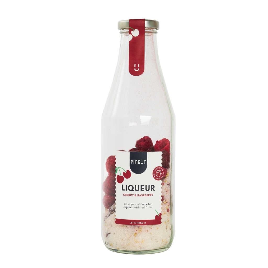Pineut liqueur | bottle | Cherry & Raspberry BIO