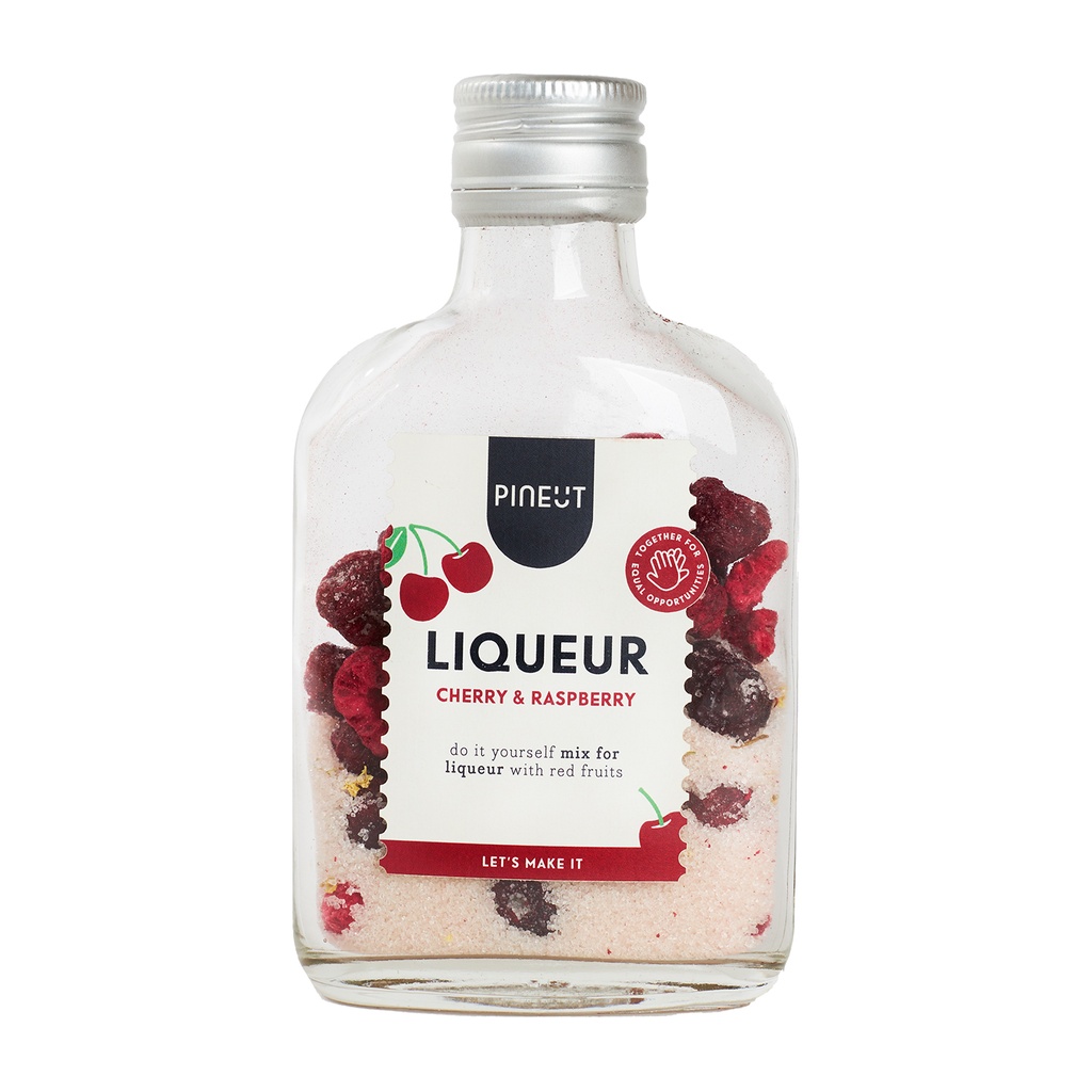 Pineut liqueur | flask | Cherry & Raspberry BIO